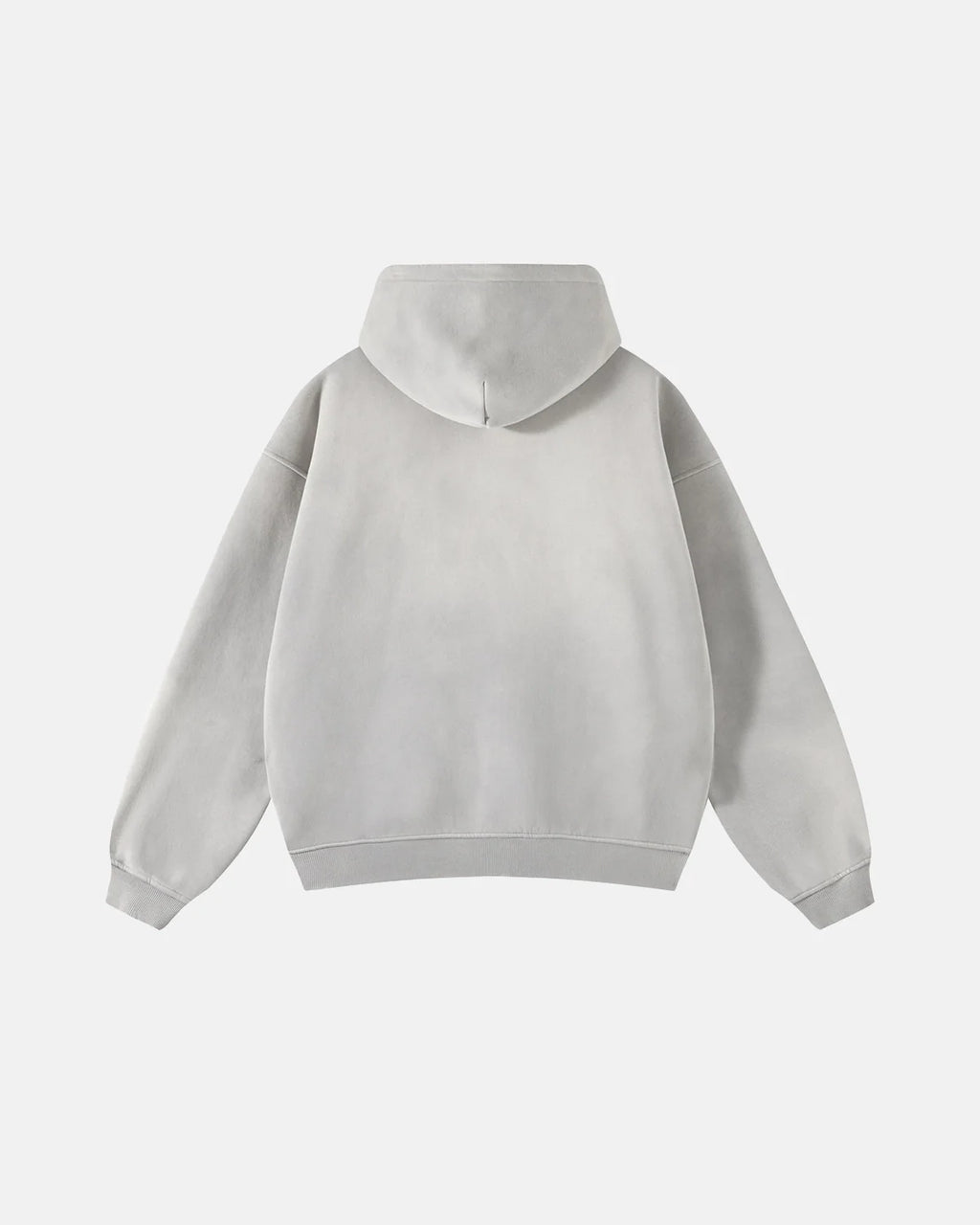 INFLATION Washed Distressed Fleece Zip Up Hoodies