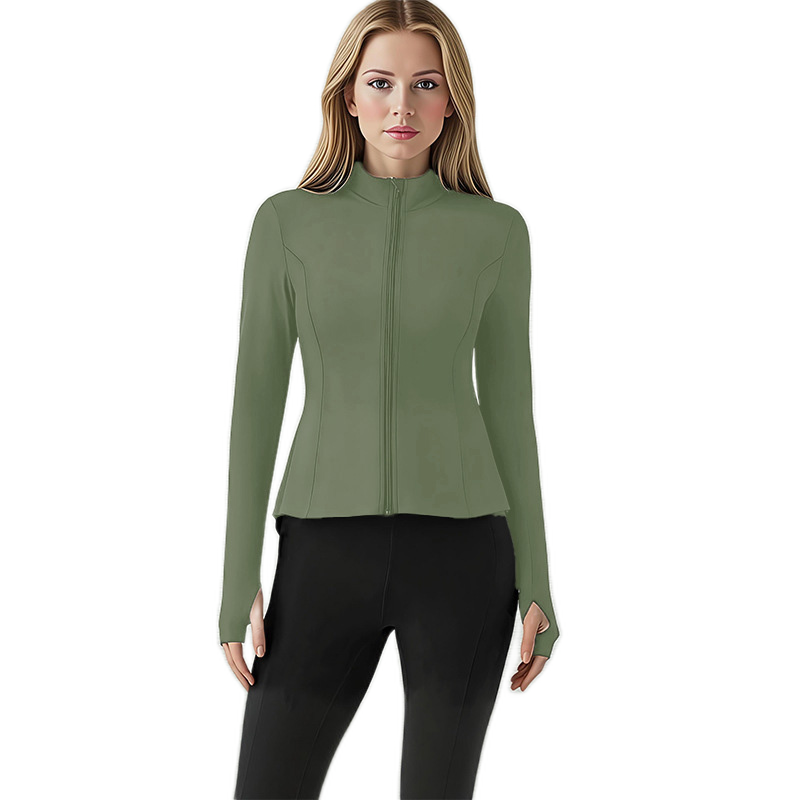 LOVILDS slim Fit Women’s Workout Zip Jacket: Lightweight Pleats + Thumb Holes – Perfect for Active Days!