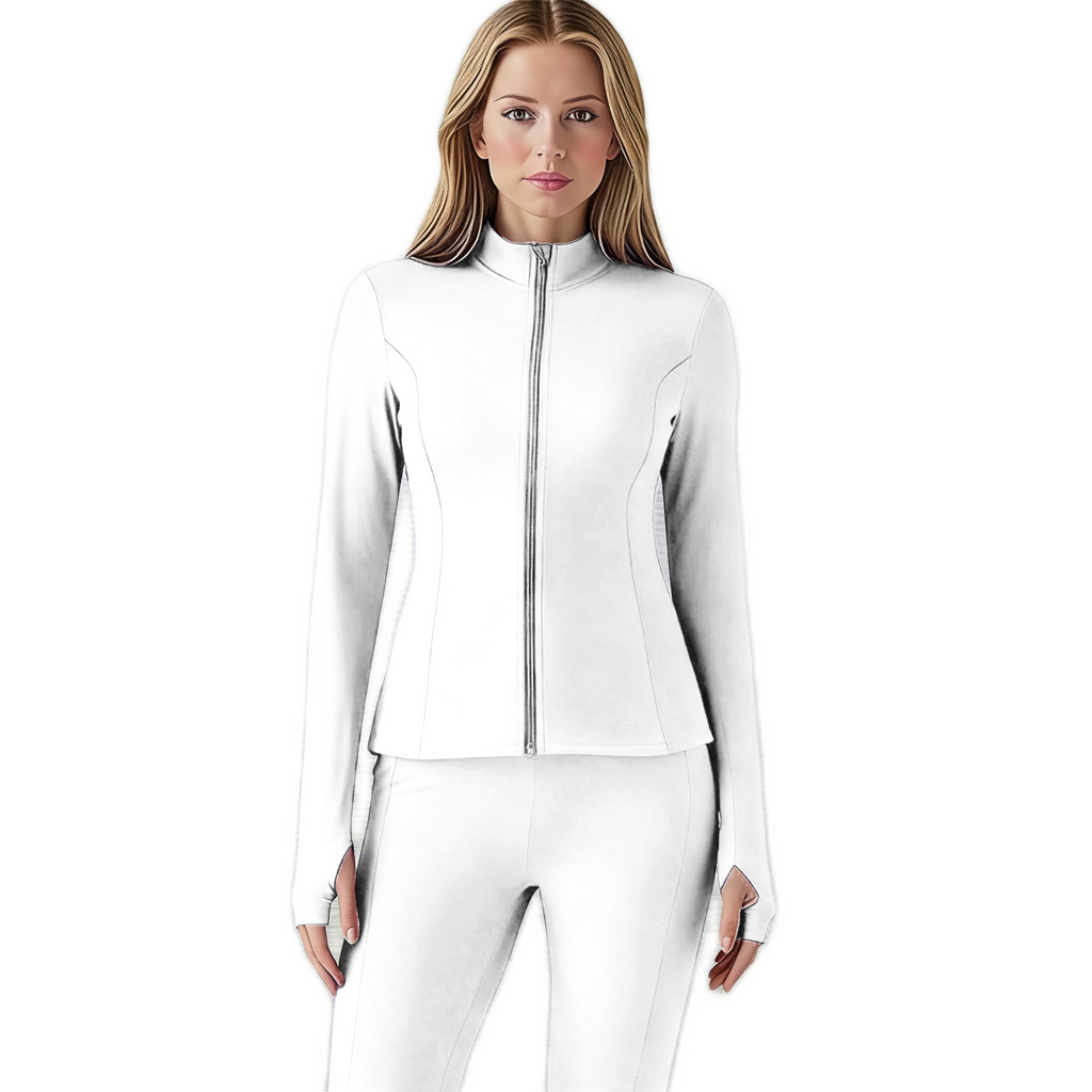 LOVILDS slim Fit Women’s Workout Zip Jacket: Lightweight Pleats + Thumb Holes – Perfect for Active Days!