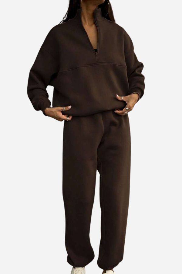 Athleisure at its Finest: Cotton-Blended Two-Piece Tracksuit