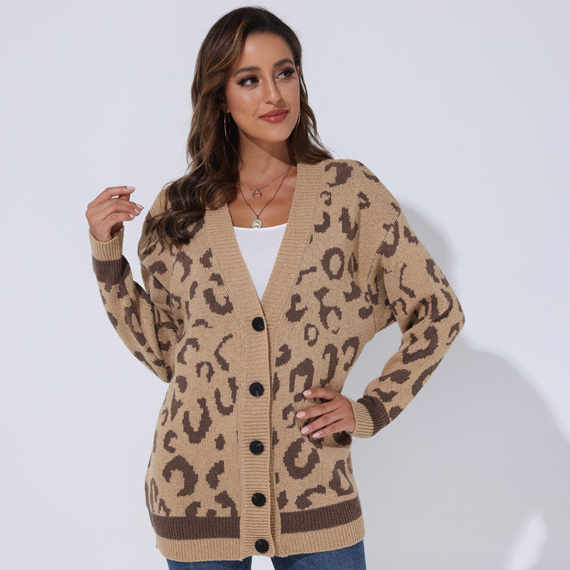 Loose Leopard Cardigan