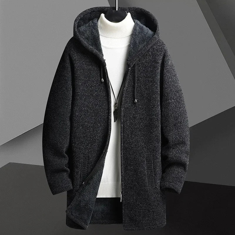 Berlin Hooded Knit Overcoat